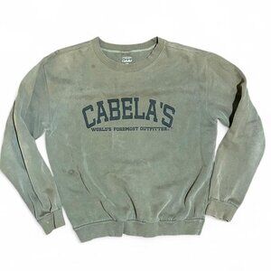 Cabela's Men's Green and Khaki Sweatshirt